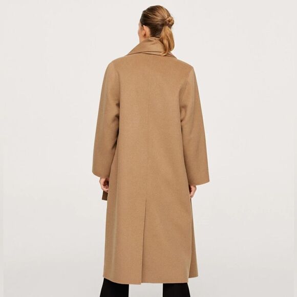 Mango Wool Blend Coat With Scarf New - Picture 16 of 17